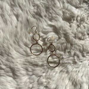 14k vintage hoop drop dangle earrings